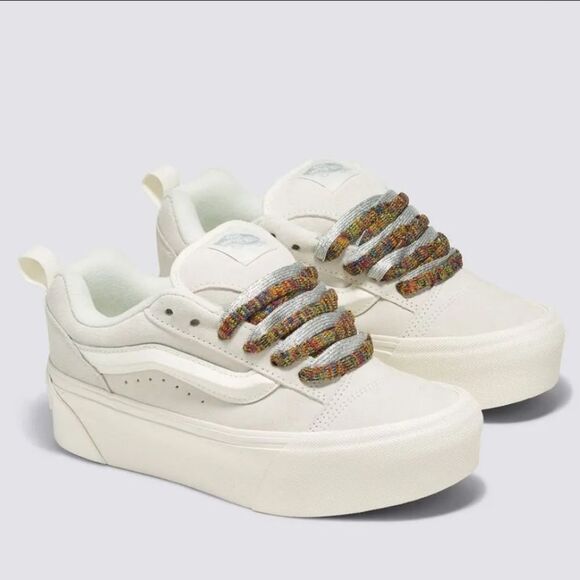 Vans Knu Stack White Chunky Platform Sneakers Size Men's 4/Women's 5.5 NWOB - Picture 1 of 9